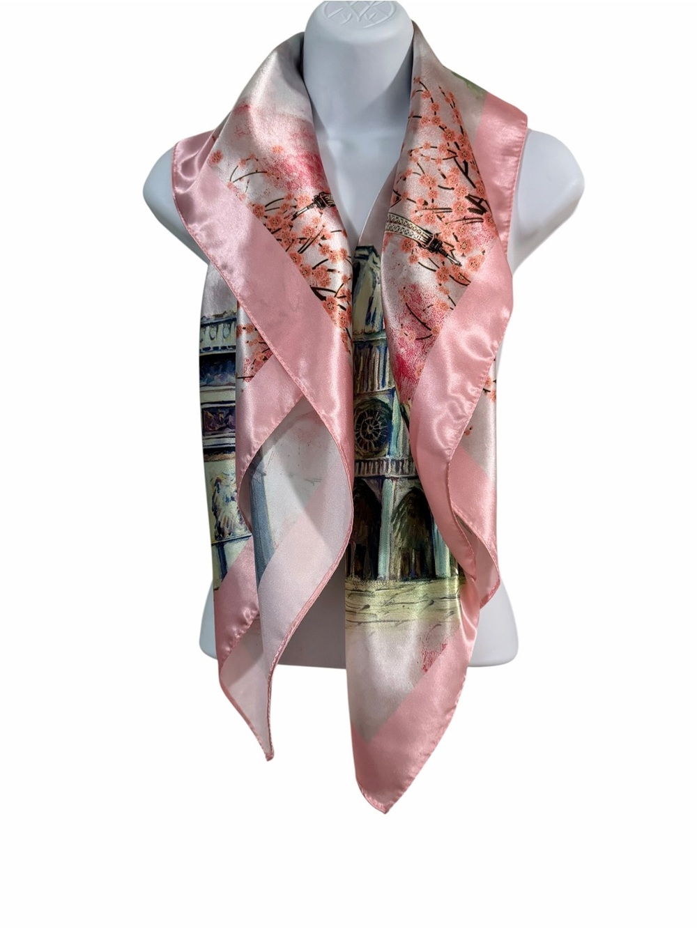 Satin Paris Landmark Scarf